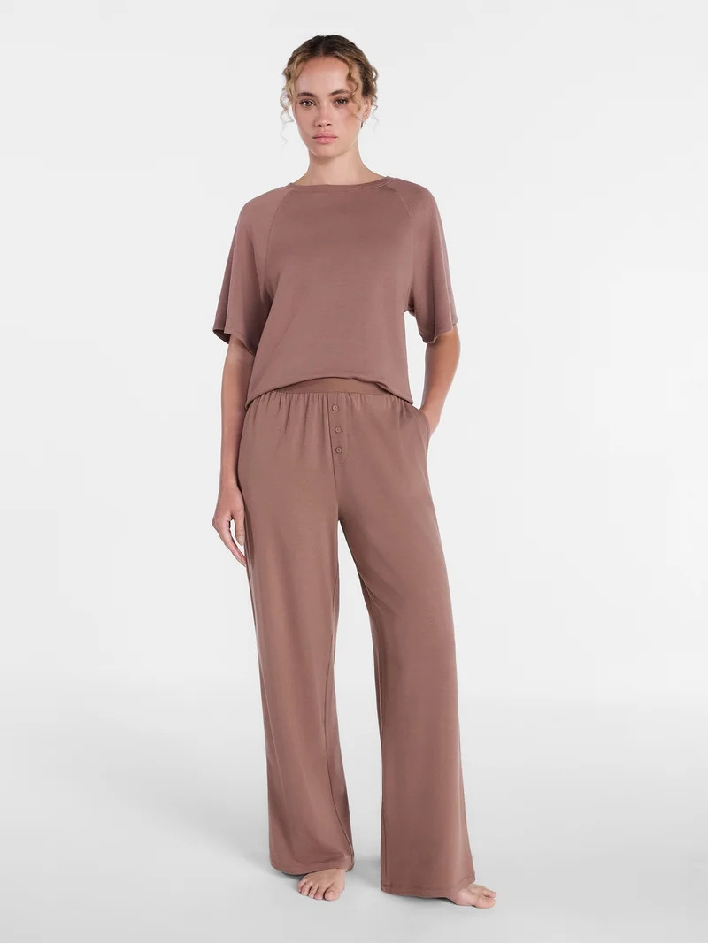 Joyspun Women\u2019s Cotton Blend Sleep Lounge Pants, Sizes S-3X | Walmart (US)