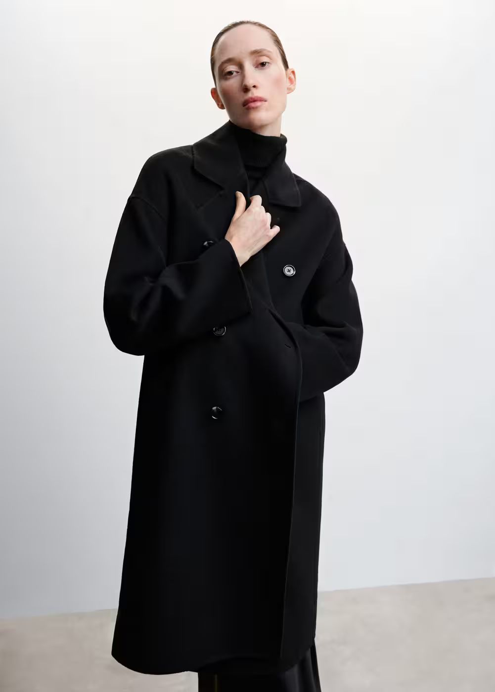 Handmade oversized wool coat -  Women | Mango USA | MANGO (US)