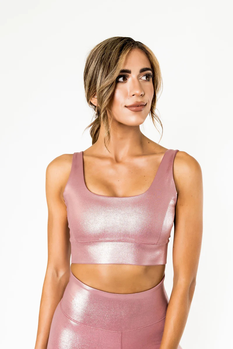 Shimmer Power Bra - Rose Gold | IVL COLLECTIVE