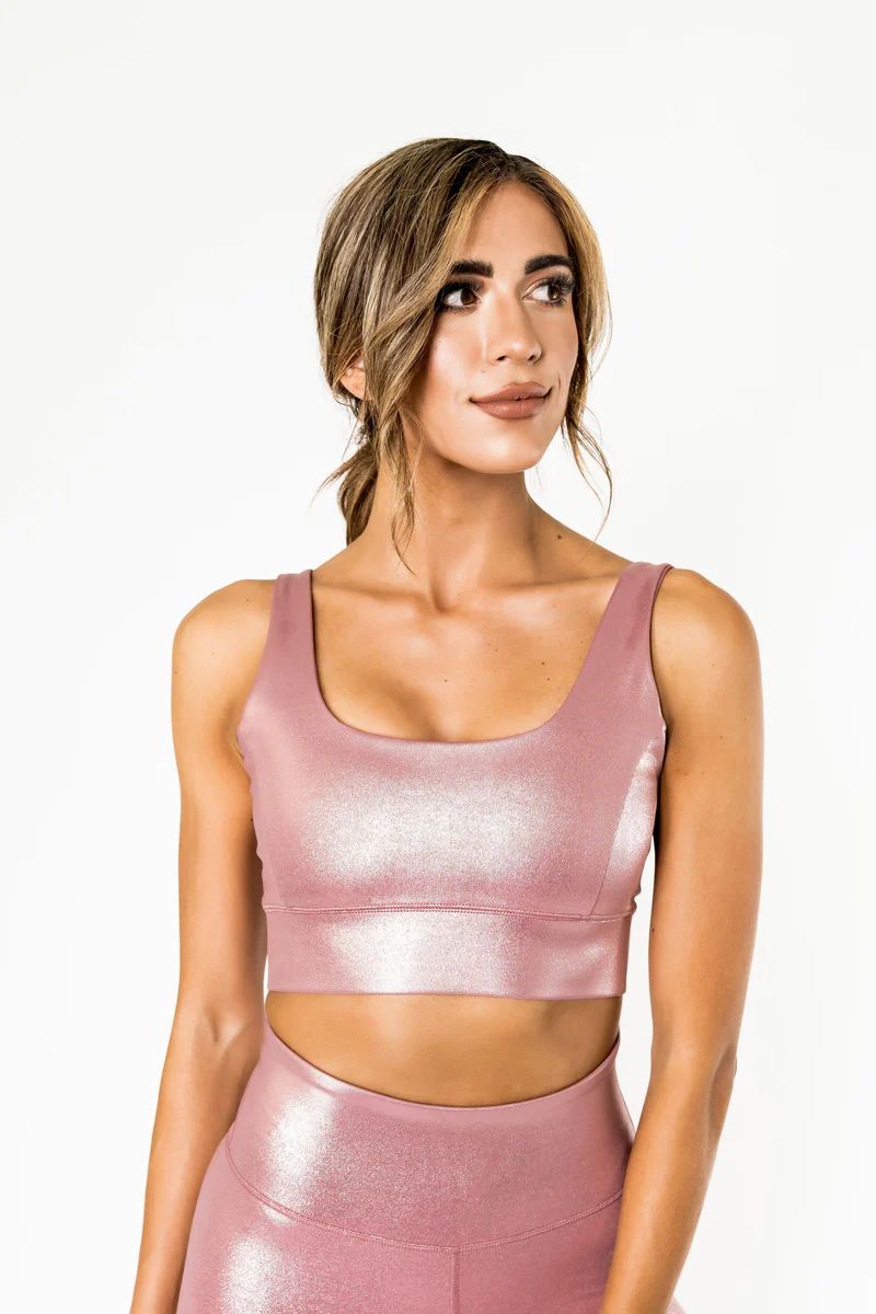 Shimmer Power Bra - Rose Gold | IVL COLLECTIVE