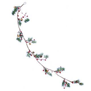 5ft. Snow Pinecone & Berry Coiled Garland by Ashland® | Michaels Stores