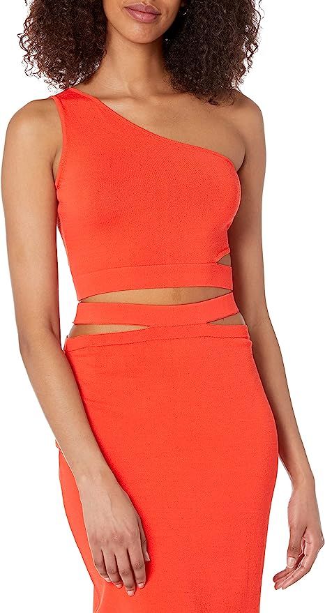 The Drop Women's Valentina Cropped One Shoulder Cut-out Sweater Top | Amazon (US)