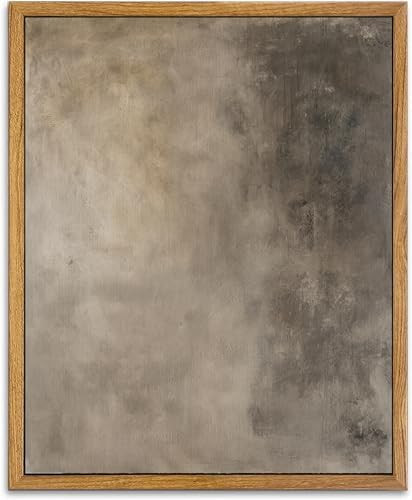 KBKBART Framed Neutral Wall Art, Earthy Abstract Canvas Oil Painting, Minimalist Textural Artwork... | Amazon (US)