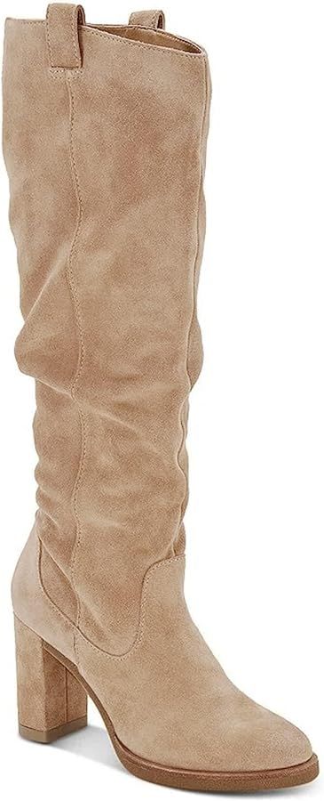 Juliet Holy Women's Knee High Boots Chunky Block Heel Wide Calf Round Toe Side Zipper Fashion Dre... | Amazon (US)