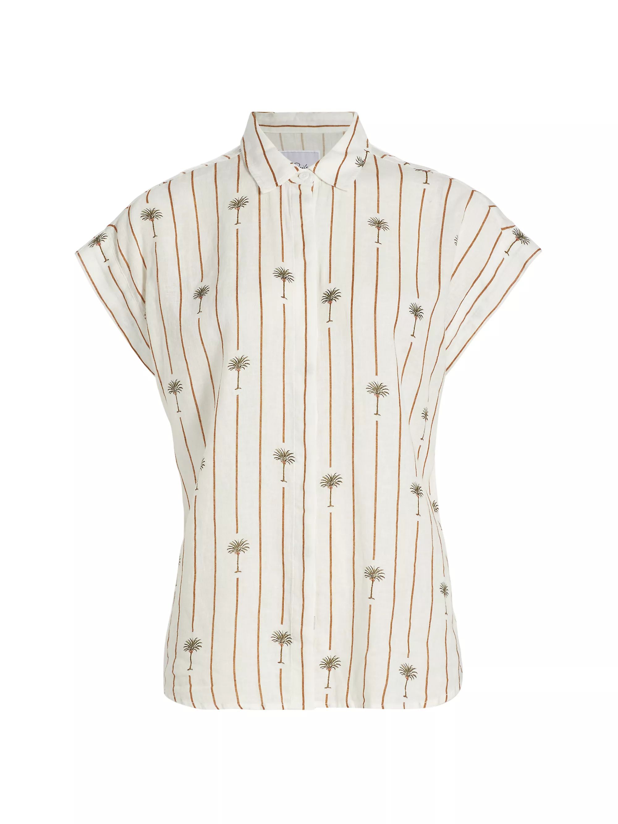 Jamie Striped Button-Front Top | Saks Fifth Avenue