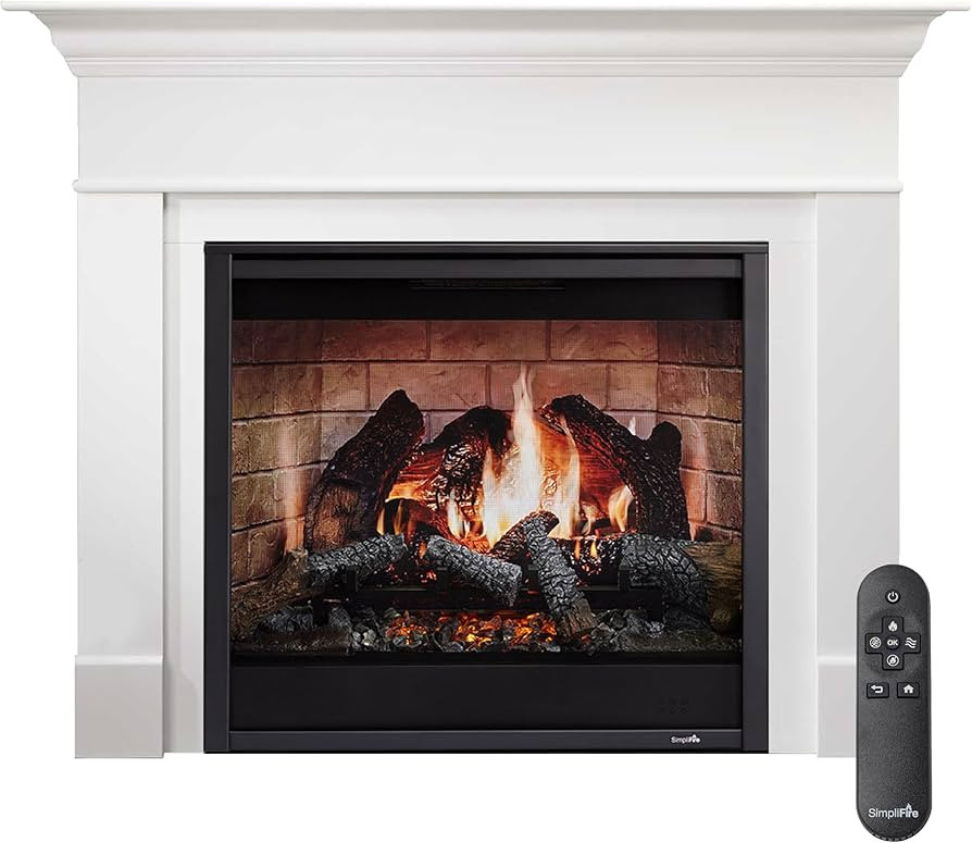 SimpliFire Inception 36-Inch Electric Fireplace Wescott Mantel Package with Folio Front (SF-INC36... | Amazon (US)