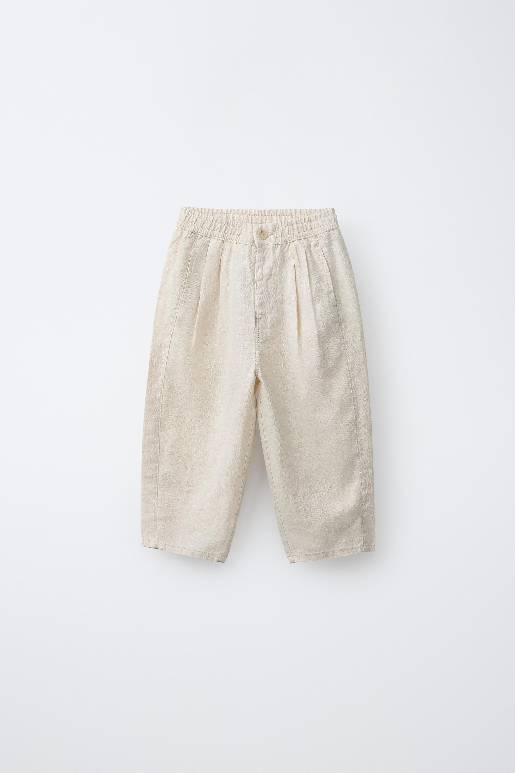 100% LINEN PLEATED PANTS | Zara US