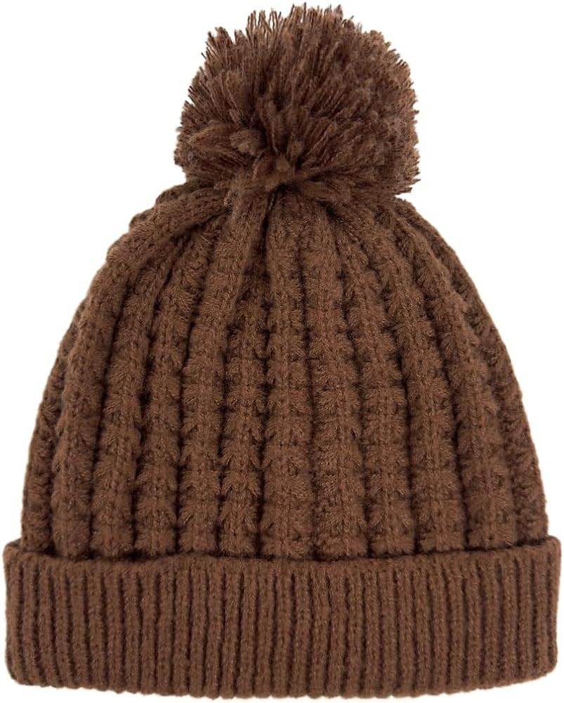 Knit Hats Beanies for Women Winter Pom Beanie Men or Women Beanies Cable Knit Beanie | Amazon (US)