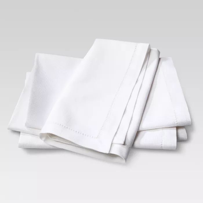 Set of 4 Cotton Napkins Cream - Threshold™ | Target