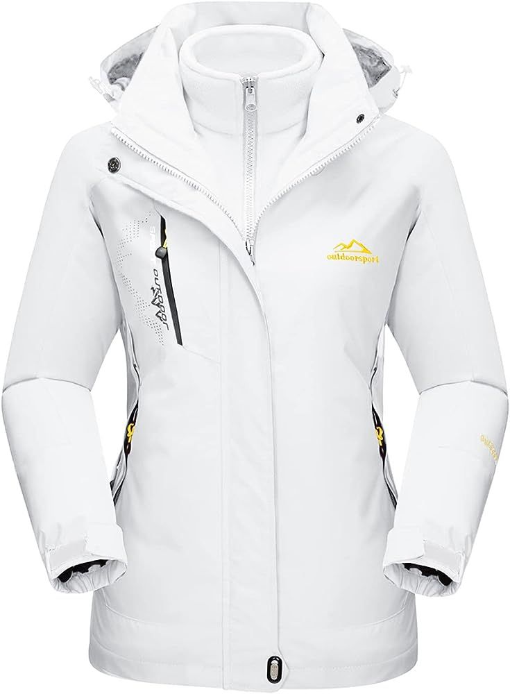 MAGCOMSEN Women's 3-in-1 Winter Coats Snow Ski Jacket Water Resistant Windproof Fleece Lined Wint... | Amazon (US)