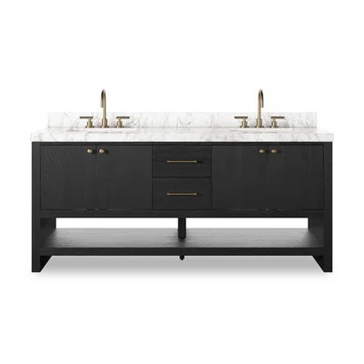 Abington Double Vanity-Carrara Marble | Wayfair North America