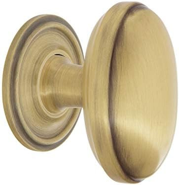 Nostalgic Warehouse Homestead Brass 1 3/4" Cabinet Knob with Classic Rose in Antique Brass | Amazon (US)