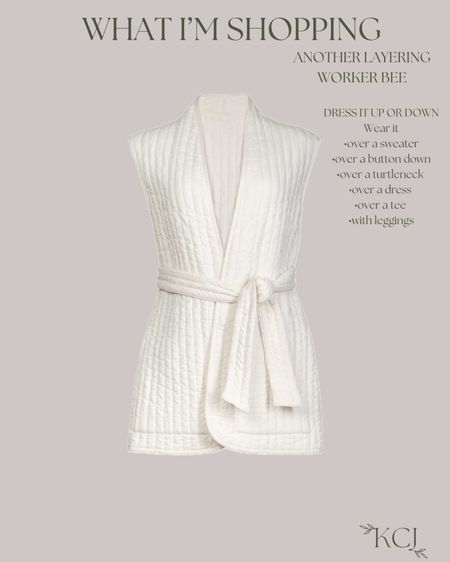 White quilted vest

#LTKstyletip #LTKSeasonal #LTKCyberWeek
