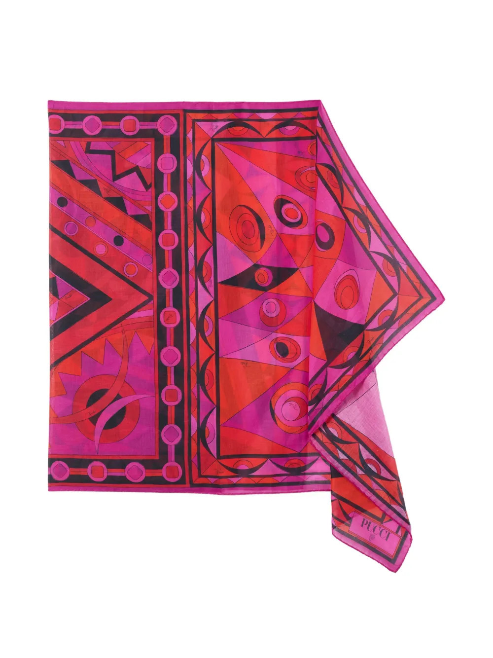 PUCCI cotton sarong with mixed-prints - Pink | Farfetch Global