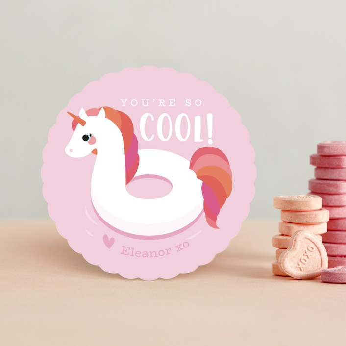 "So cool" - Customizable Classroom Valentine's Cards in Blue by Caitlin Considine. | Minted