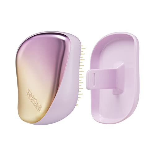 Tangle Teezer The Compact Styler Detangling Brush, Dry and Wet Hair Brush Detangler for Traveling and Small Hands, Sweet Lilac/Yellow Chrome (10301-081-3), 1.0 Count | Amazon (US)