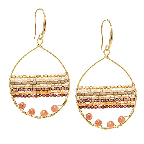 Boho Teardrop Multicolor Earrings Silver and Gold Plated - Handmade Bohemian Jewelry and Beach Ea... | Amazon (US)