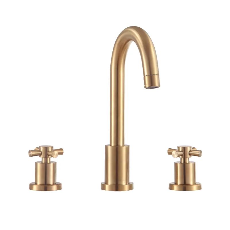 Avanity FWS17201 Messina 1.2 GPM Widespread Bathroom Faucet with Pop-Up Drain Assembly Matte Gold Fa | Build.com, Inc.