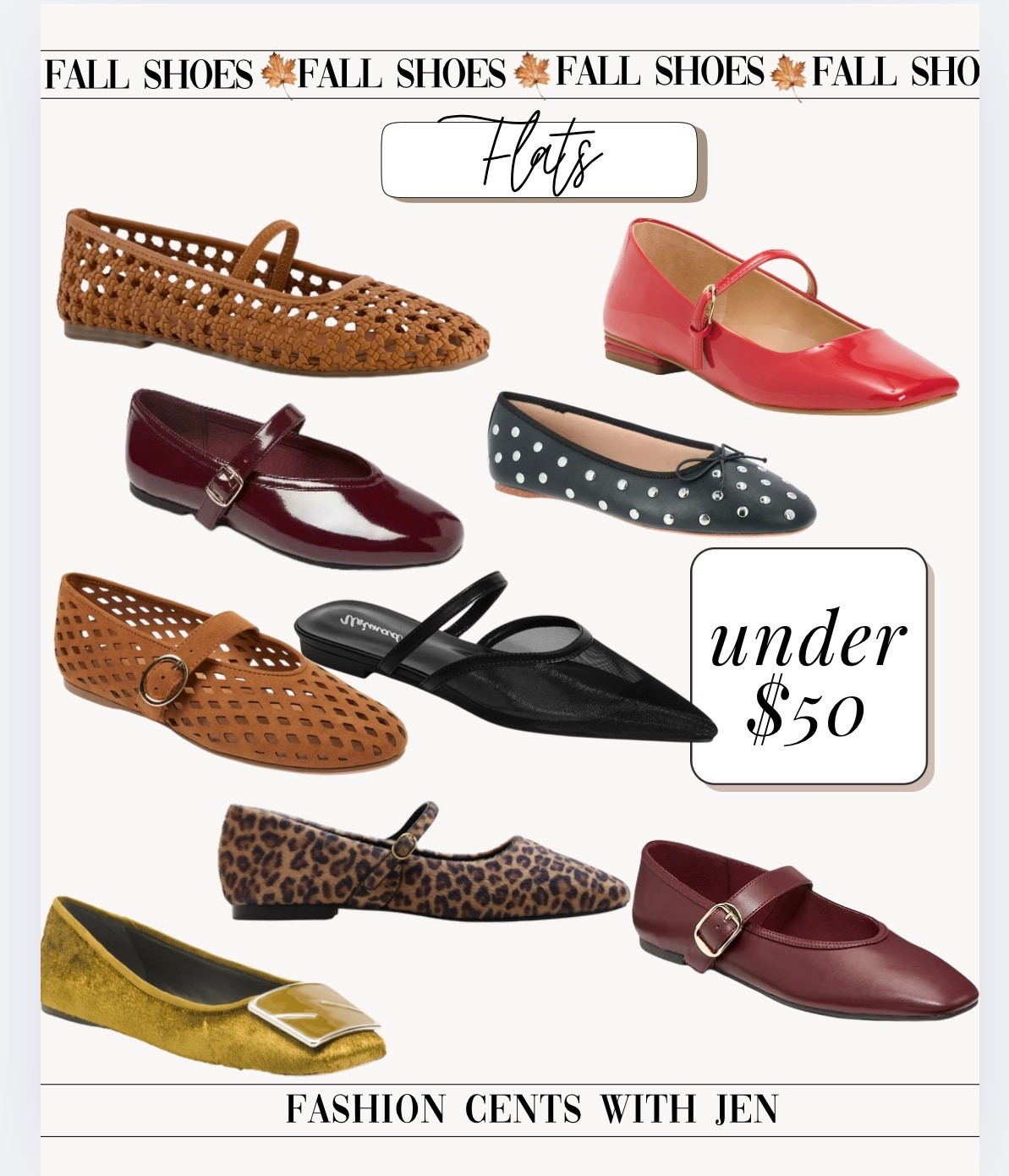 Fall shoes must haves! All under $50. Love all these flats for fall style 



Fall shoes
Fall flats 
Shoes for fall
Fall shoe favorites 
Mary Jane's fall 
Fall flats 

#LTKSeasonal #LTKFindsUnder50 #LTKStyleTip