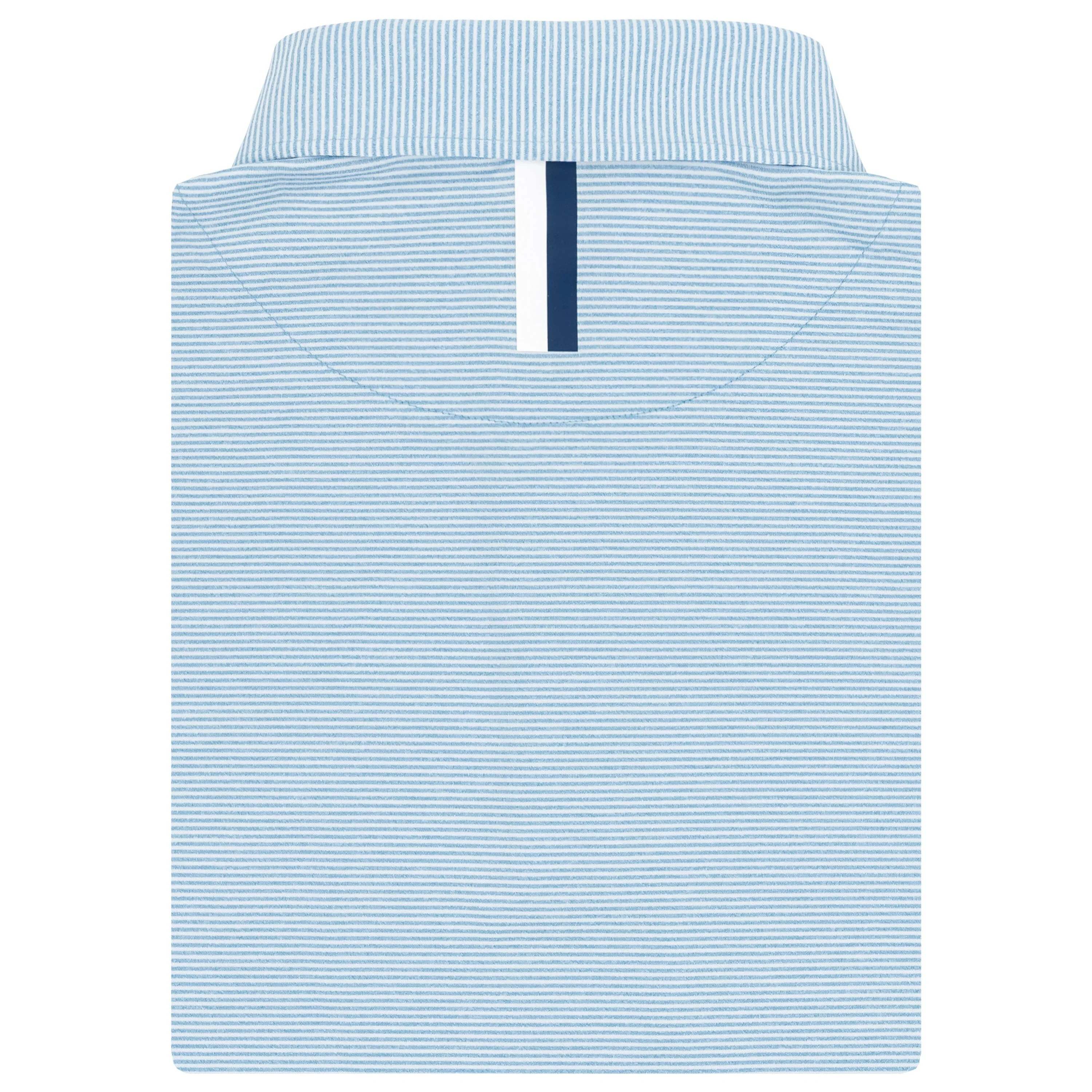 The Whaler Heather Stripe Performance Polo - Birdie Blue/White | Rhoback | RHOBACK
