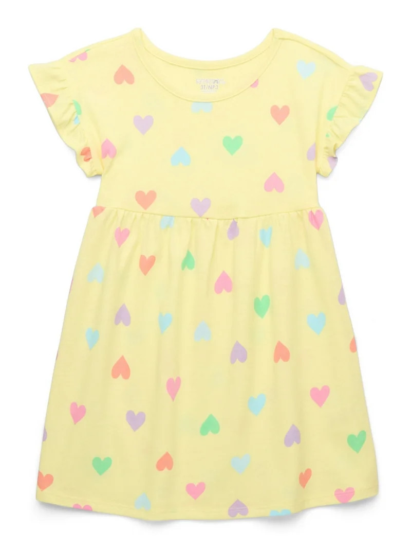 Garanimals Toddler Girl Print Dress with Short Ruffle Sleeves, Sizes 12M-5T | Walmart (US)