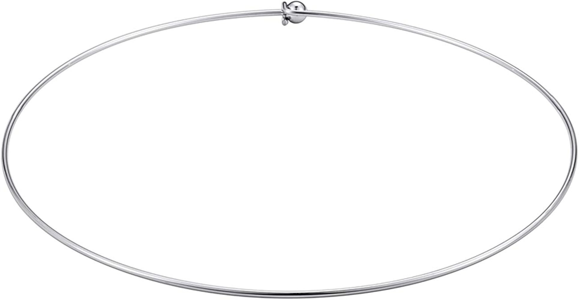 HooAMI Stainless Steel Silver Choker Necklace for Women | Amazon (US)