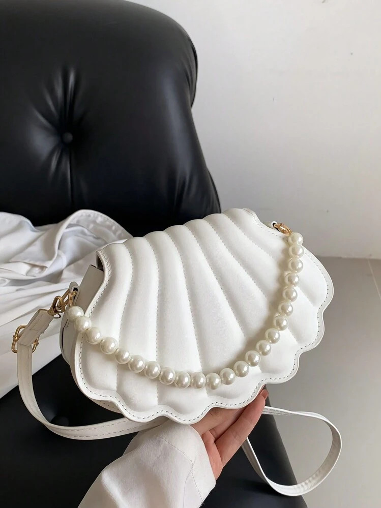 1pc Fashionable Clamshell Design Flap Crossbody Bag, Suitable For Women's Daily Use, Dating Gift,... | SHEIN