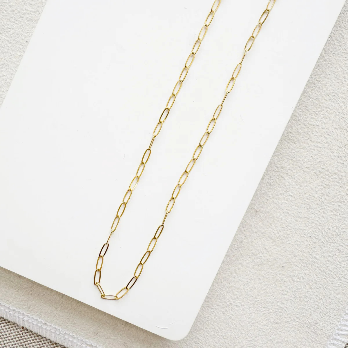 Simple Everyday Versatile Modern Classic Layering Rectangle Chain Gift | Sarah Cornwell Jewelry