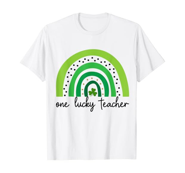 One Lucky Shamrock Teacher St Patrick’s Day Appreciation T-Shirt | Amazon (US)