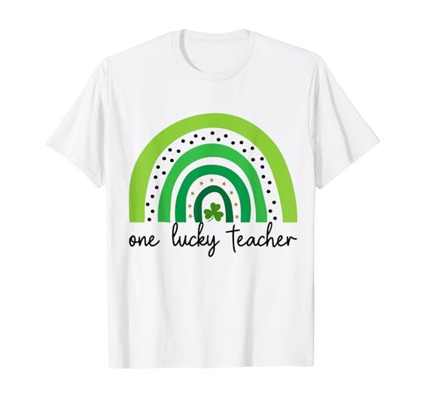 One Lucky Shamrock Teacher St Patrick’s Day Appreciation T-Shirt | Amazon (US)
