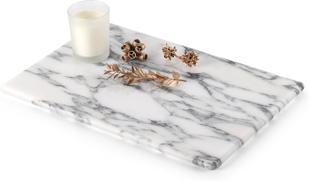 Koville Italian Natural Marble Cutting Board for Kitchen Pastry Bread Macaron Display, 12" x 8" R... | Amazon (US)
