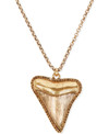 Click for more info about Lucky Brand Gold-Tone Shark Tooth Accent Pendant Necklace