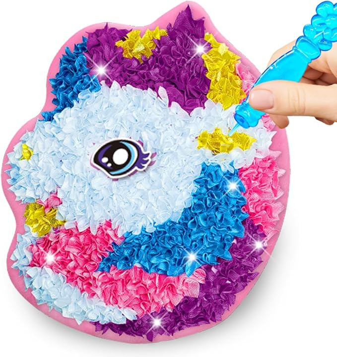 whatstem Plush Craft Unicorn Pillow, DIY Fabric Art Kits for Kids, No Sewing, Make Your Own Unico... | Amazon (US)
