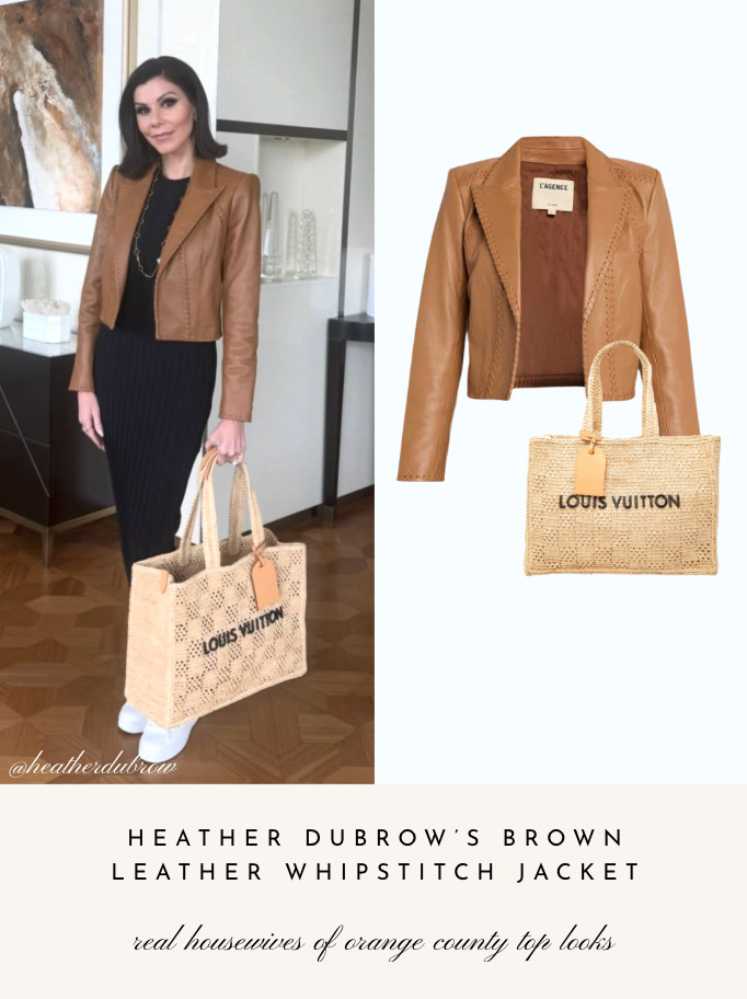 Heather Dubrow's Brown Leather Whipstitch Jacket 

 