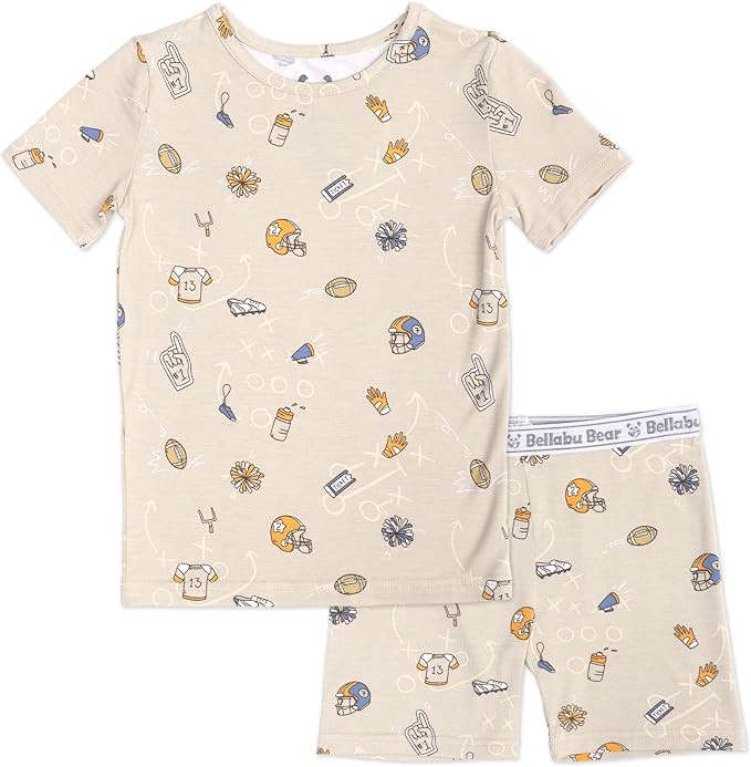 Bellabu Bear Kids Shorts Set for Boys & Girls, Matching Family Pajamas, Rayon from Bamboo | Amazon (US)