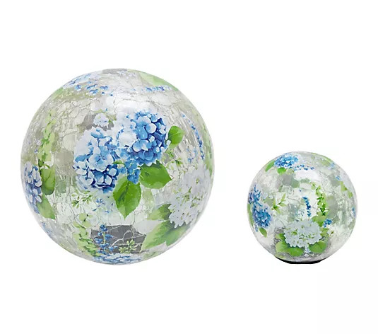 Make Your Selection: Temp-tations Seasonal Set of 2 Crackle Glass Gazing Balls | QVC