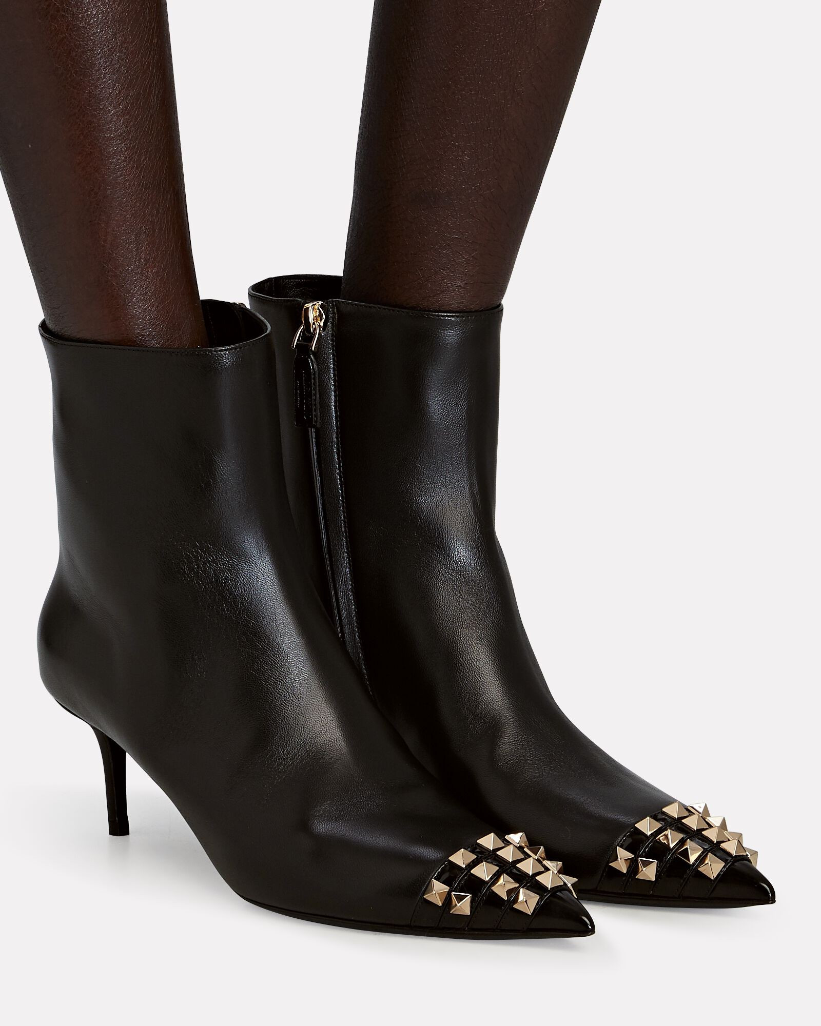 Rockstud Leather Ankle Boots | INTERMIX