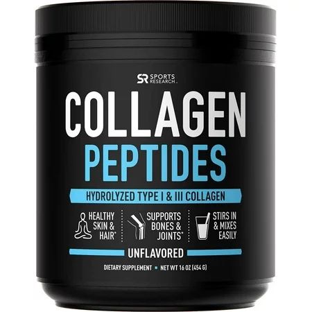 Collagen Peptides Powder (16oz) Grass-Fed, Certified Paleo Friendly, Non-Gmo and Gluten Free - Unfla | Walmart (US)