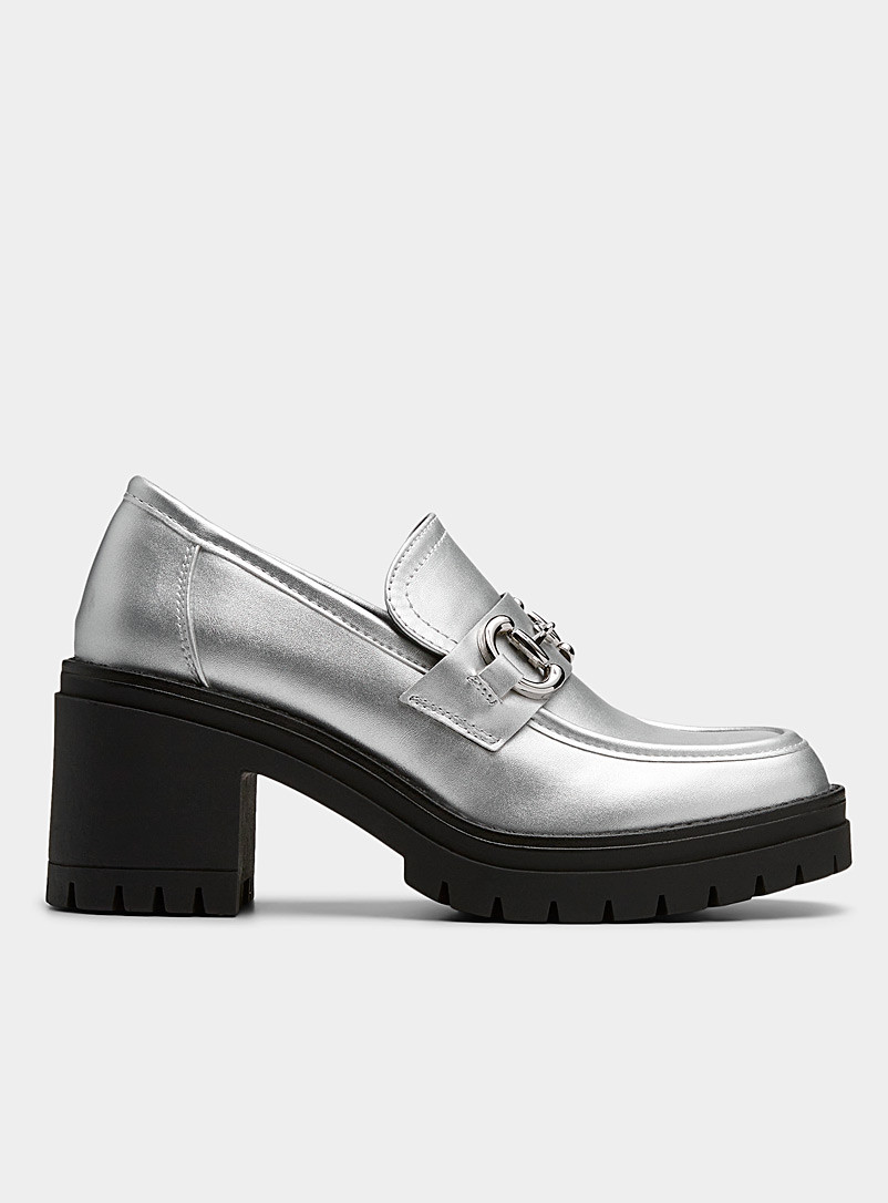 Bessa silver platform loafersWomen | Simons
