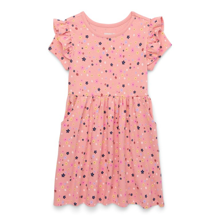 Garanimals Toddler Girls Flutter Sleeve Print Dress, Sizes 18M-5T | Walmart (US)