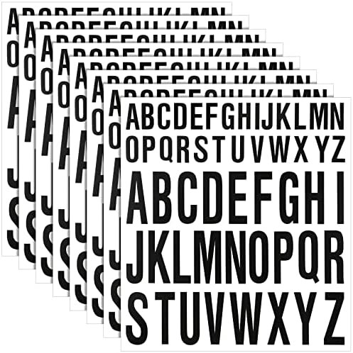 8 Sheet Self Adhesive Letters Stick on Vinyl Letters Black Capital Letter Stickers 1 Inch 2 Inch ... | Amazon (US)