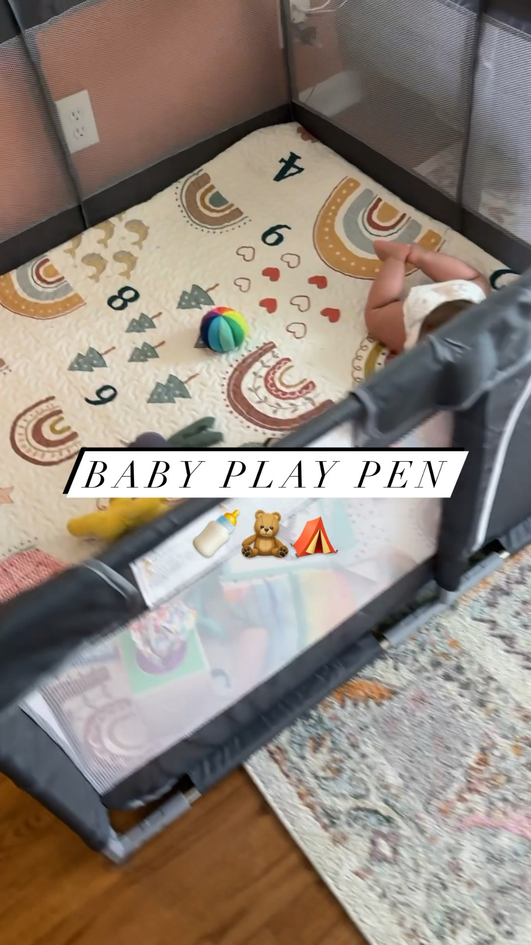 Got a play pen for baby ruby! Put gym floor pieces under and a mat on top. She loves it! 

#LTKFamily #LTKBump #LTKBaby