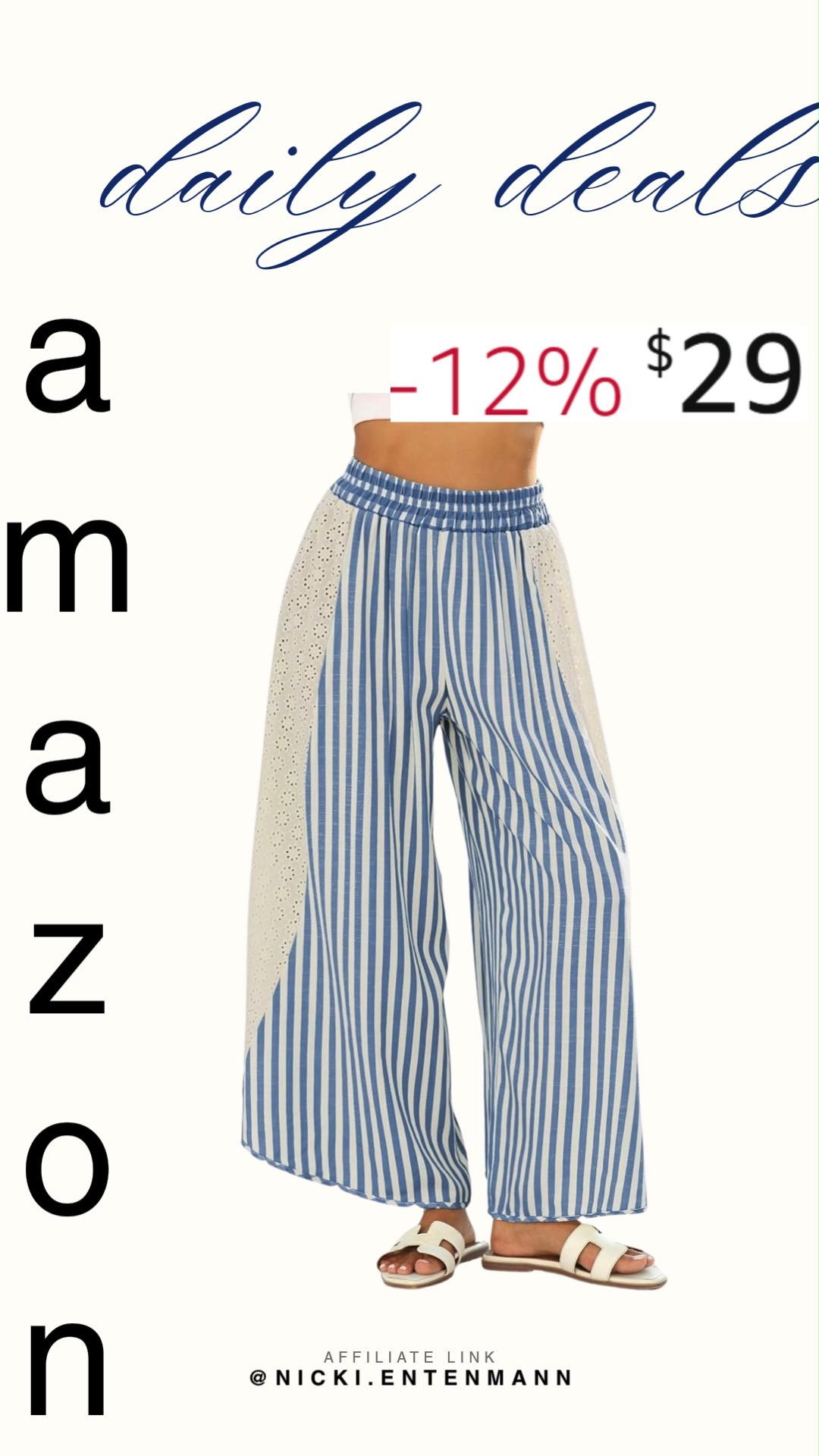Breezy stripes meet relaxed vibes in these summer lounge pants, designed with a wide leg and comfy elastic waist. Effortless style that feels as good as it looks. 🌞👖🌴  

#summerpants #stripedpants #widelegtrousers #palazzopants #casualwear #loungewear #cottonpants #womenswear #style #fashionfinds 

 #LTKdayinmylife #LTKootd #LTKSaleAlert