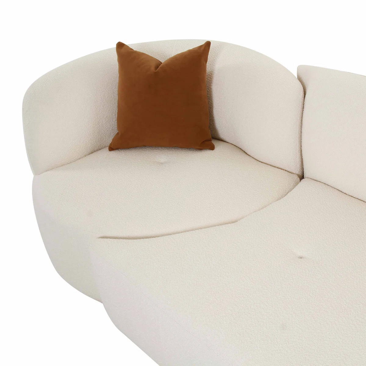 Tov Furniture Fickle Cream Boucle 3-Piece Modular Sofa | Wayfair North America