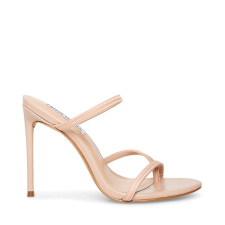 Steve Madden Bellezza Nude Ankle Strap Rounded Open Toe Heeled Sandals (Nude 10) | Walmart (US)