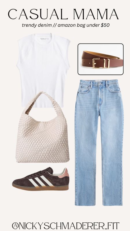Casual mama outfit idea. This Abercrombie outfit is going to be on sale come Friday! Stay tuned! 

Amazon bag 
Adidas gazelle 
WOMENS casual outfit 



#LTKSpringSale #LTKfindsunder50 #LTKstyletip