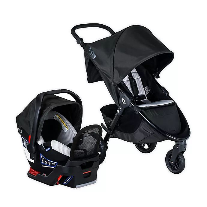 Britax B-Free Premium Clean Comfort Travel System with Endeavours Infant Car Seat in Light Grey | buybuy BABY