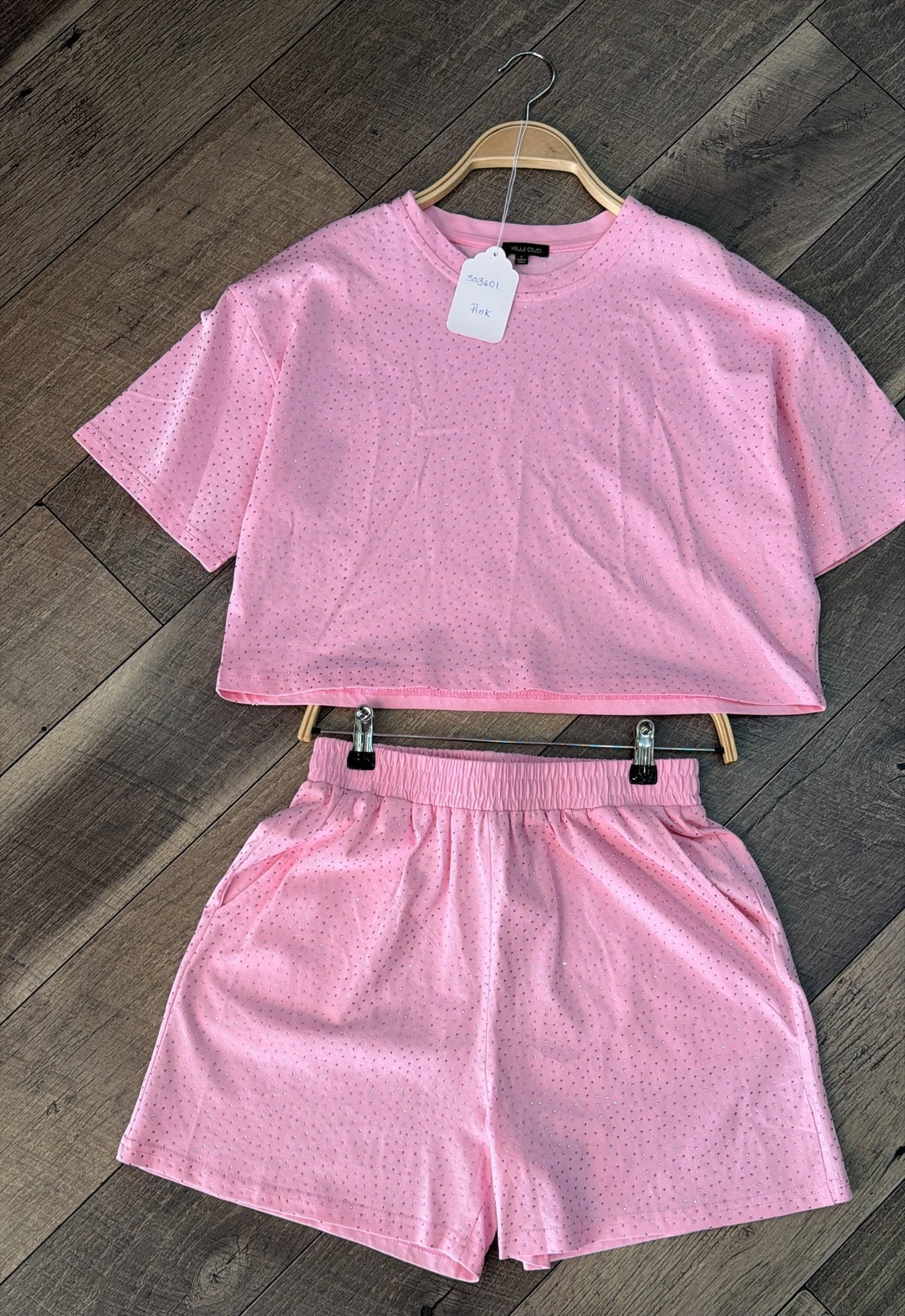 Summer Days Rhinestone Set in Light Pink | Glitzy Bella