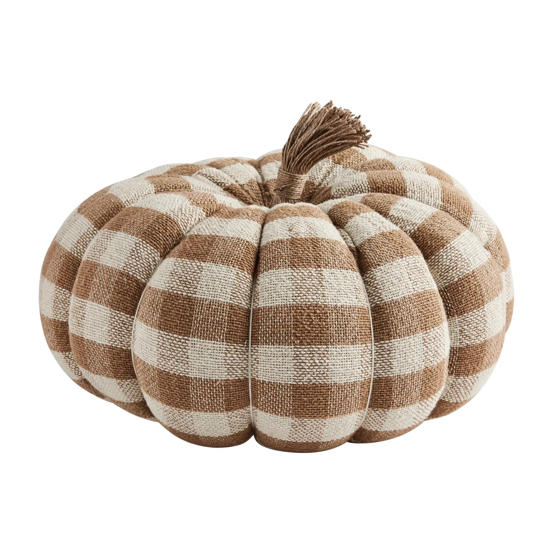 Medium Plaid Pumpkin Sitter | Mud Pie (US)