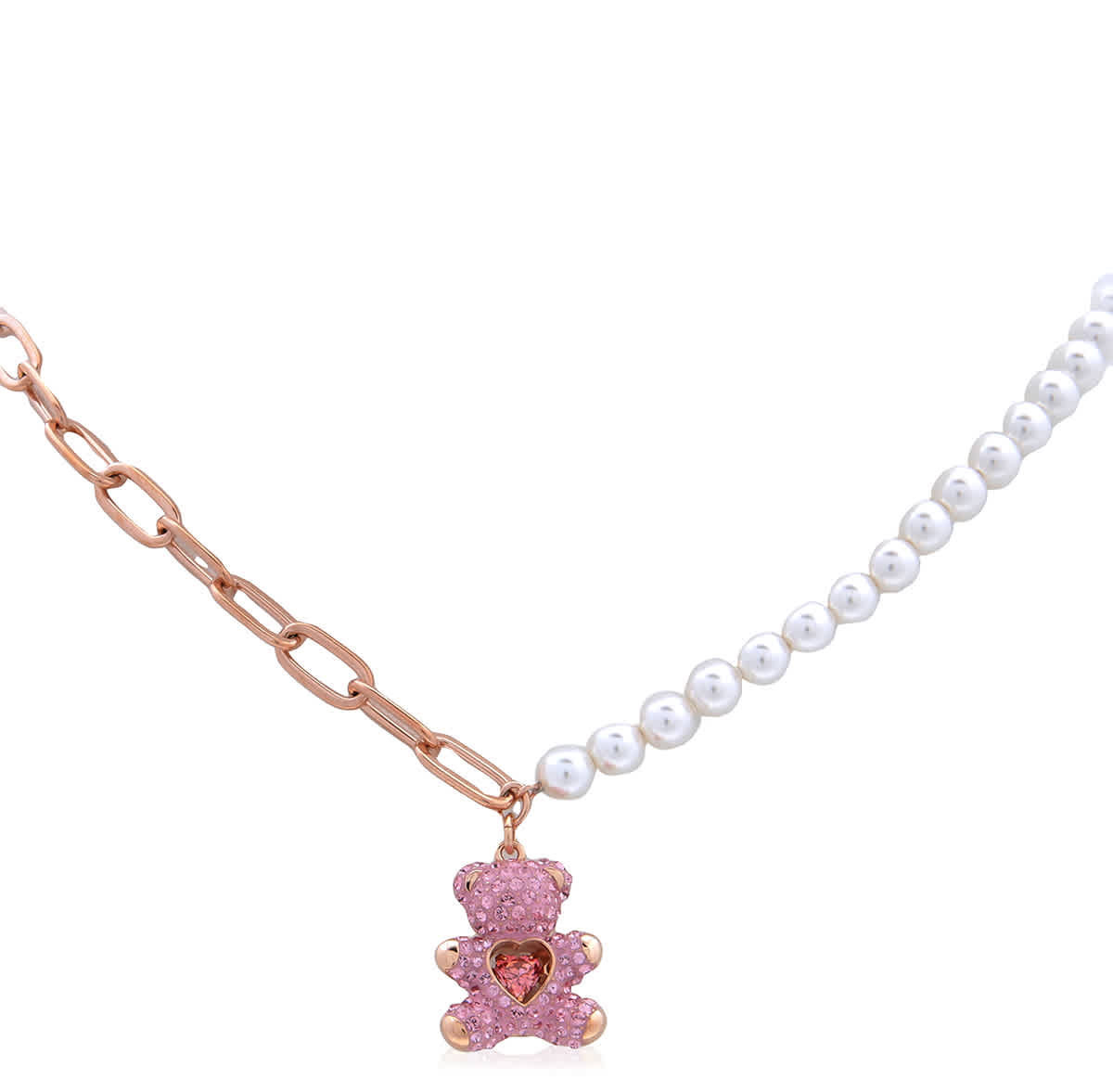Swarovski Teddy Crystal Pearl Pendant Necklace | Jomashop.com & JomaDeals.com